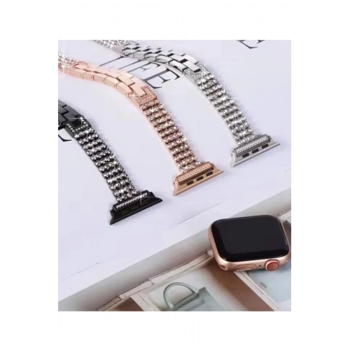 Mey İthalat®   Watch 38mm Live Taşlı Kordon - Gold