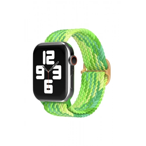 Mey İthalat®   Watch 38mm Star Kordon - Turkuaz-Yeşil