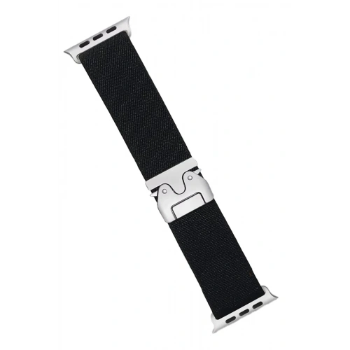 Mey İthalat®   Watch 42mm Forest Kumaş Kordon - Siyah