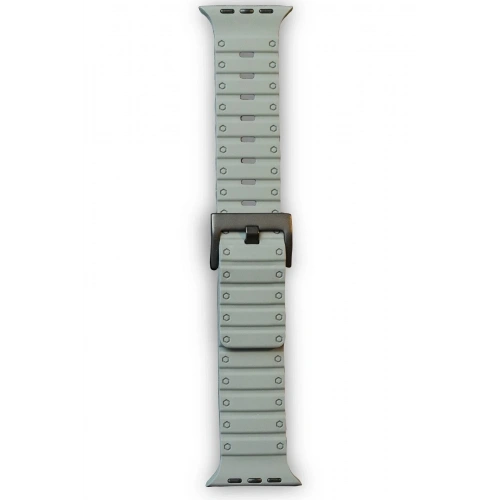 Mey İthalat®   Watch 42mm Magnus Mıknatıslı Silikon Kordon - Gri