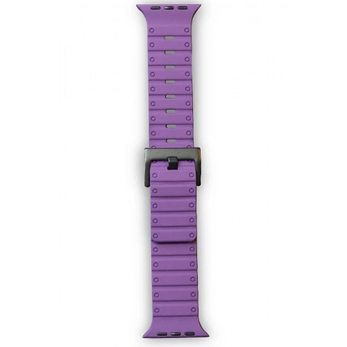 Mey İthalat®   Watch 42mm Magnus Mıknatıslı Silikon Kordon - Mor