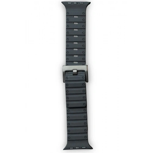 Mey İthalat®   Watch 42mm Magnus Mıknatıslı Silikon Kordon - Siyah