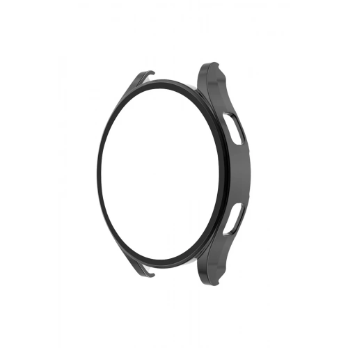 Mey İthalat®  Watch 5 Pro 45mm Wall Camlı Kasa Ekran Koruyucu - Siyah