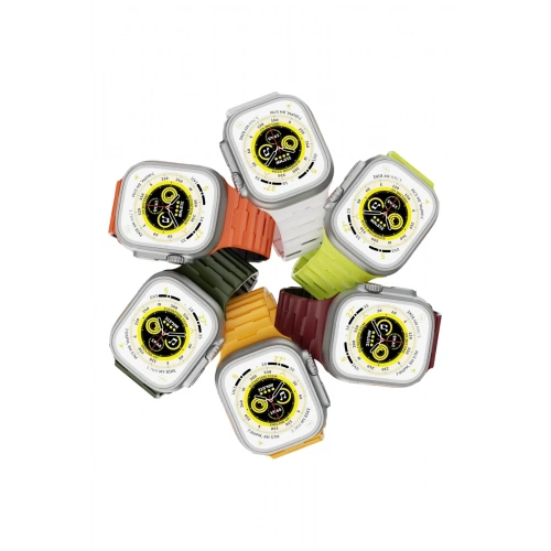 Mey İthalat®   Watch Ultra 49mm Wowen Kordon - Sarı