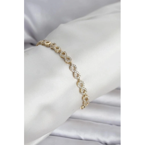 Mey İthalat® Xuping Zirkon Taşlı Sonsuzluk Model Kadın Bileklik