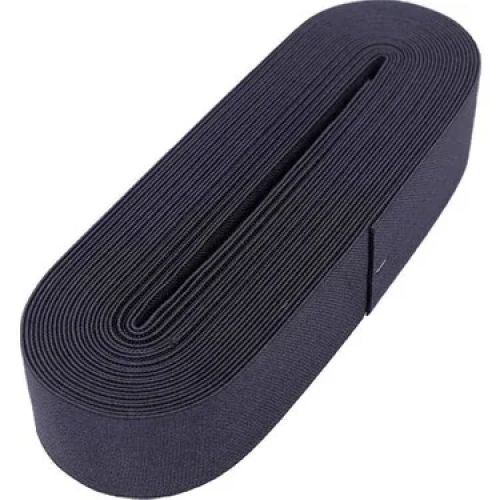SİYAH - 4CM PAÇA LASTİK YASSI GENİŞ 10MT. (5468)