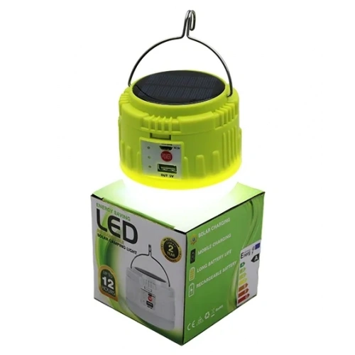 USB - SOLAR ŞARJLI ASKILI KAMP LAMBASI - POWERBANK (5468)