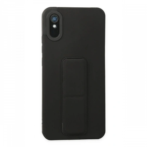 Xiaomi Redmi 9A Kılıf Mega Standlı Silikon - Siyah