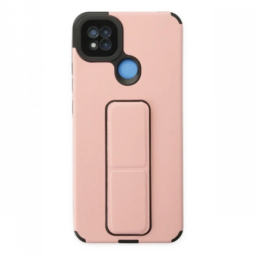 Xiaomi Redmi 9C Kılıf Mega Standlı Silikon - Pudra