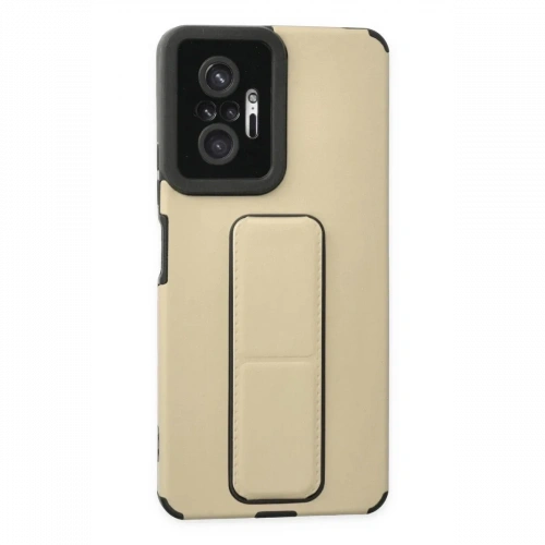 Xiaomi Redmi Note 10 Pro Kılıf Mega Standlı Silikon - Gold