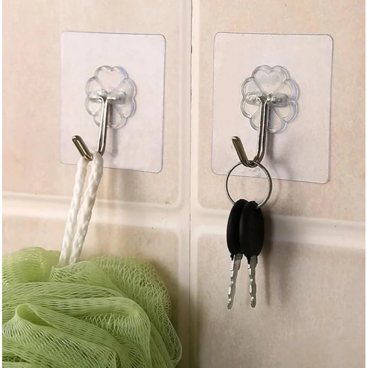 10 ADET Kendinden Yapışkanlı Şeffaf Askı (5468)