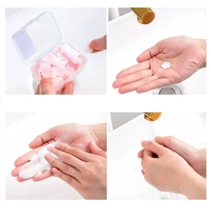 100 Yaprak Eriyen Mini Parfümlü Kağıt Sabun (5468)