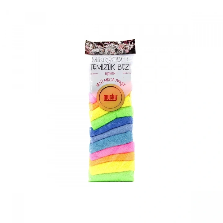 14PCS MİKROFİBER TEMİZLİK BEZİ 30X30CM (5468)