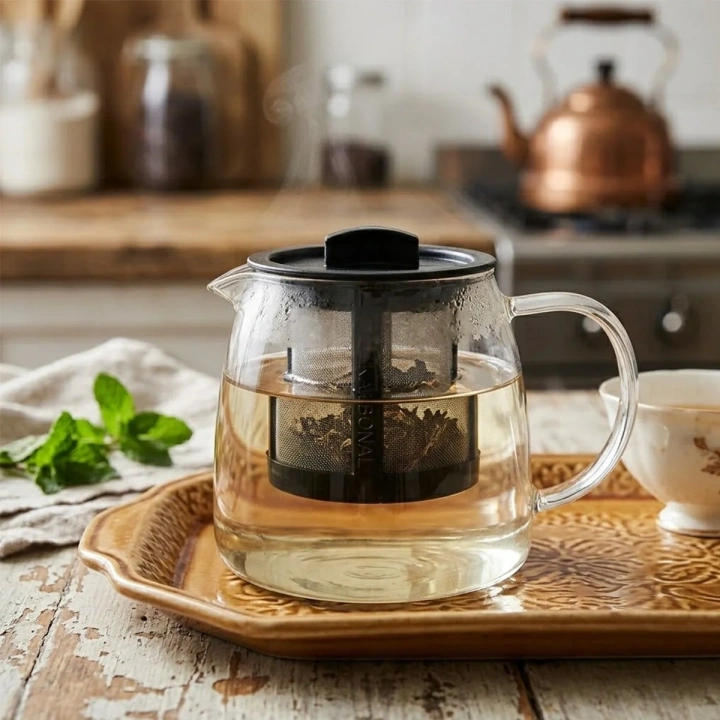 KAFES   DEMLİK İÇİ   ÇAY SÜZGEÇ   PASLANMAZ ÇELİK   POLİKARBON ÇERÇEVE - KAPAK   250℃ (5468)