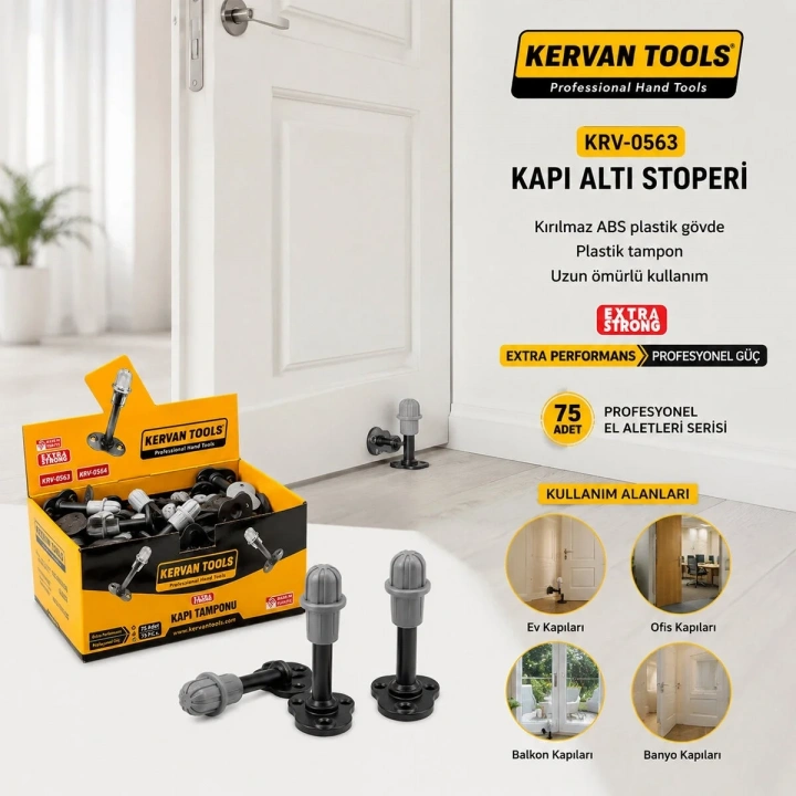 75 ADET KAPI ALTI STOPERİ - TAMPON PLASTİK (5468)