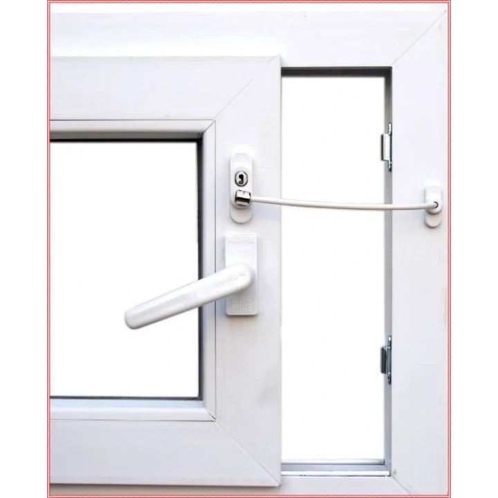 Anahtarlı Halatlı Pvc Kapı Pencere Emniyet Kilidi (5468)