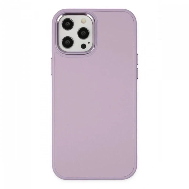 Apple iPhone 12 Pro Max Kılıf Asya Deri Silikon - Lila