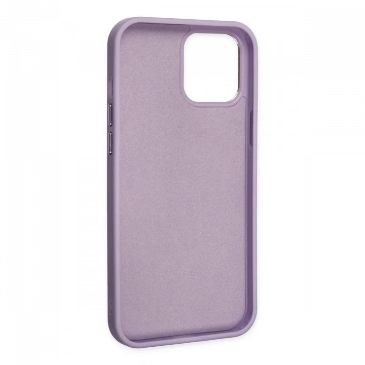 Apple iPhone 12 Pro Max Kılıf Asya Deri Silikon - Lila