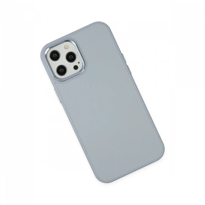 Apple iPhone 12 Pro Max Kılıf Asya Deri Silikon - Sierra Blue