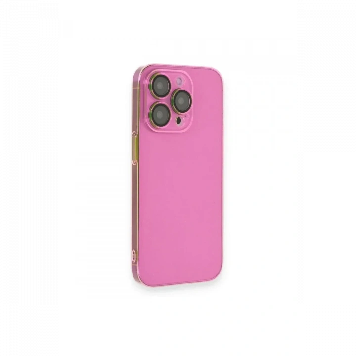Apple iPhone 13 Pro Max Kılıf Armada Lensli Kapak - Pembe