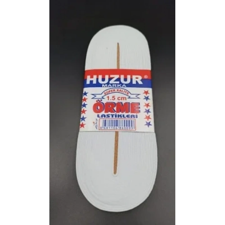 BEYAZ - 1.5CM PAÇA LASTİK YASSI GNİŞ 10MT. (5468)