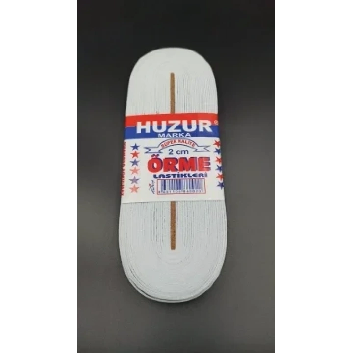 BEYAZ - 2CM PAÇA LASTİK YASSI GENİŞ 10MT (5468)