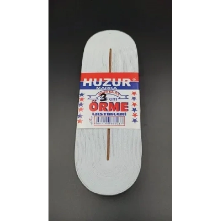 BEYAZ - 3CM PAÇA LASTİK YASSI GENİŞ 10MT. (5468)