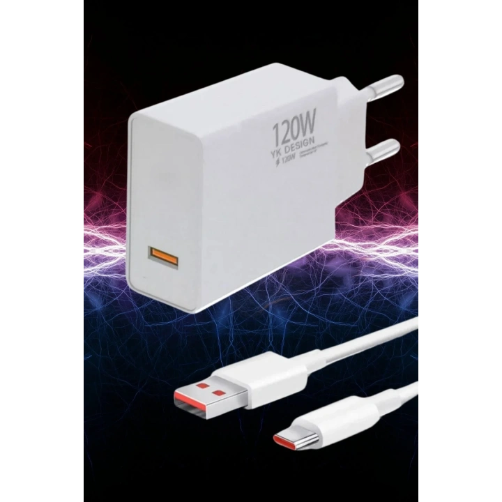 BiiShe® 120W USB Hızlı Type C Uçlu Kablolu Şarj Aleti
