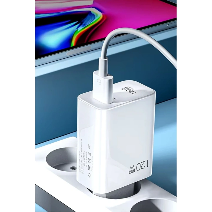 BiiShe® 120W USB Hızlı Type C Uçlu Kablolu Şarj Aleti