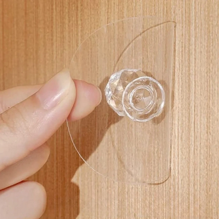 BiiShe® 2 Adet Kristal Kendiliğinden Güçlü Yapışkanlı Kulp Askısı Tutma Kolu