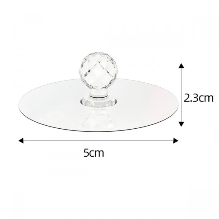 BiiShe® 2 Adet Kristal Kendiliğinden Güçlü Yapışkanlı Kulp Askısı Tutma Kolu