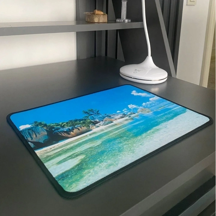 BiiShe® 25x32 cm Küçük Boy Mouse Pad Manzara Ada