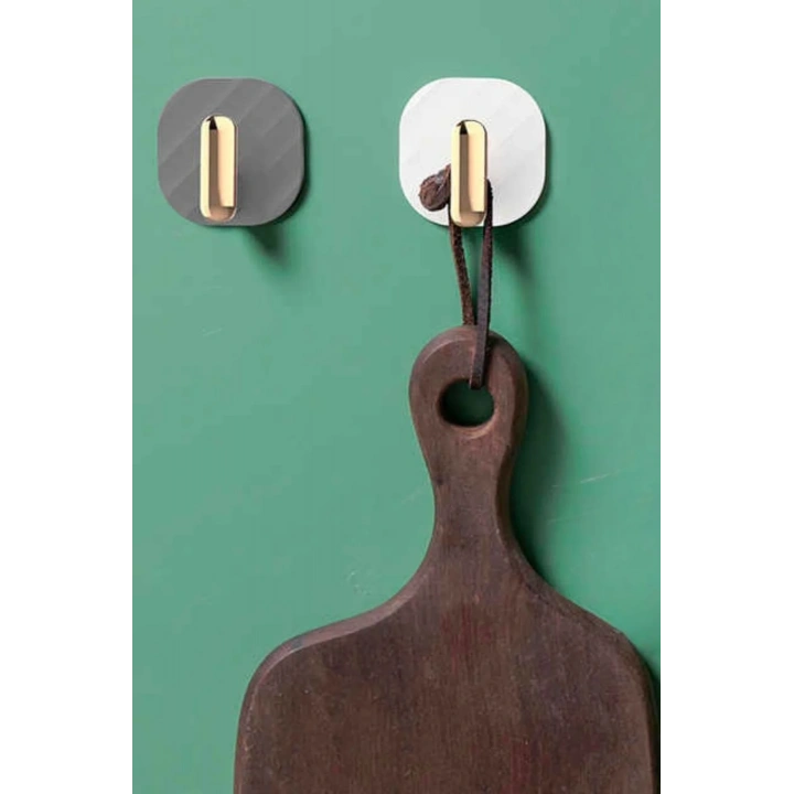BiiShe®  2li Yapışkanlı Retro Askılık Dolap Kapak Kulpu Gri