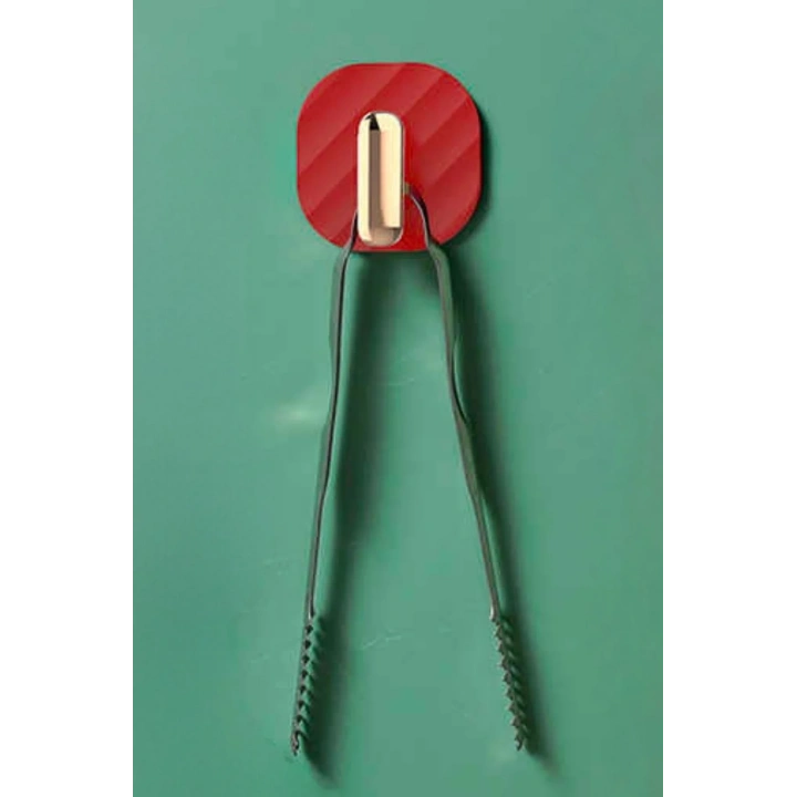 BiiShe® 2li Yapışkanlı Retro Askılık Dolap Kapak Kulpu Kırmızı