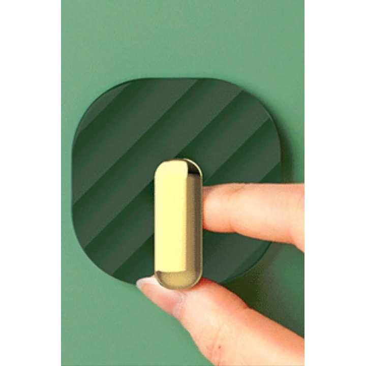 BiiShe® 2li Yapışkanlı Retro Askılık Dolap Kapak Kulpu Yeşil