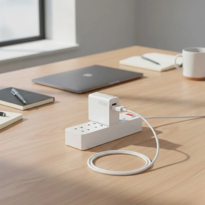 BiiShe® 33W Hızlı Şarj Adaptörü – Type-C Kablolu, USB Çıkışlı, Akıllı Şarj Destekli Duvar Tipi Şarj Cihazı