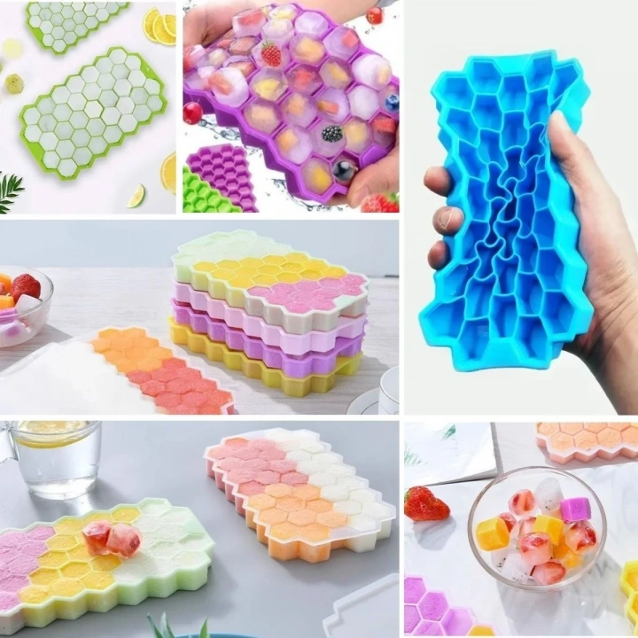 BiiShe® 37 Bölmeli Slikon Petek Şeklinde Buz Kalıbı
