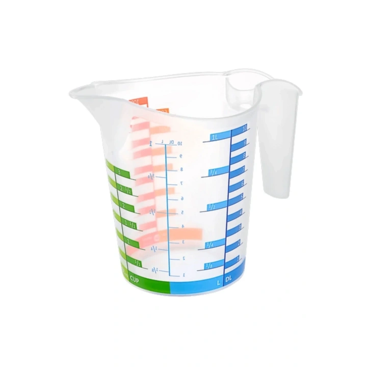 BiiShe® 500 ml Renkli Dereceli Sert Plastik Mutfak Ölçü Kabı