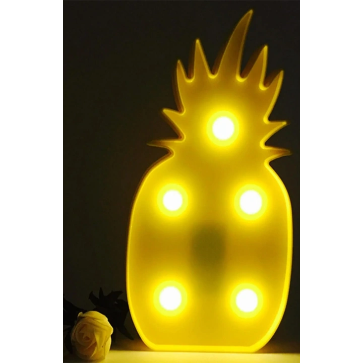BiiShe® Ananas Şeklinde Ledli Dekoratif Eğlenceli Çocuk Gece Lambası