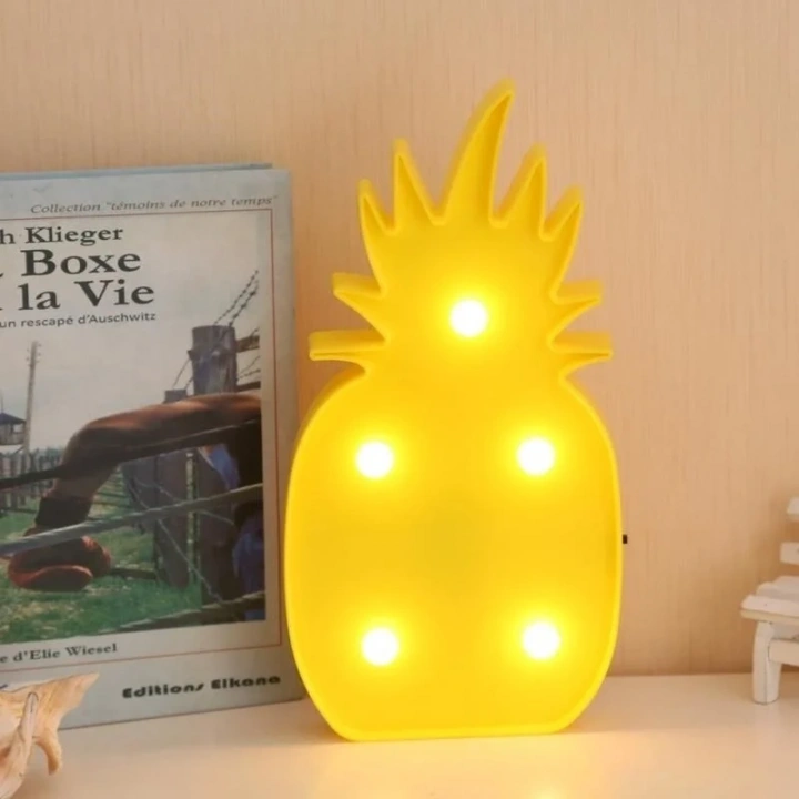 BiiShe® Ananas Şeklinde Ledli Dekoratif Eğlenceli Çocuk Gece Lambası