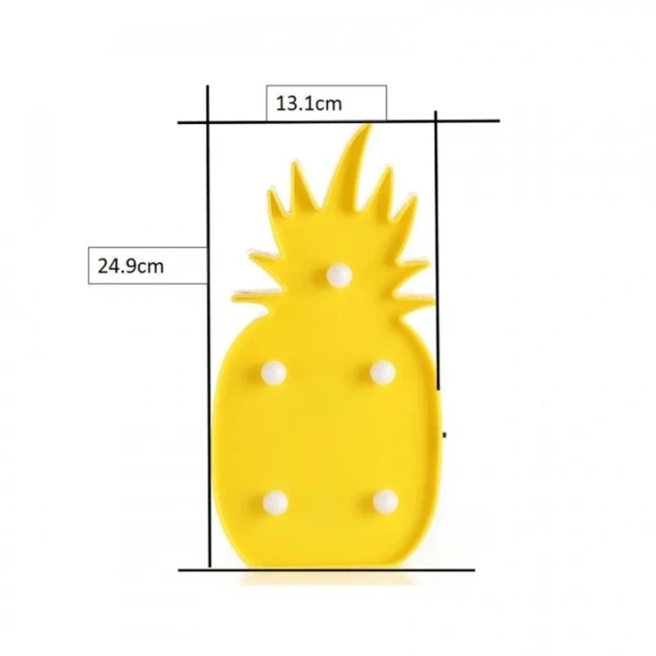 BiiShe® Ananas Şeklinde Ledli Dekoratif Eğlenceli Çocuk Gece Lambası