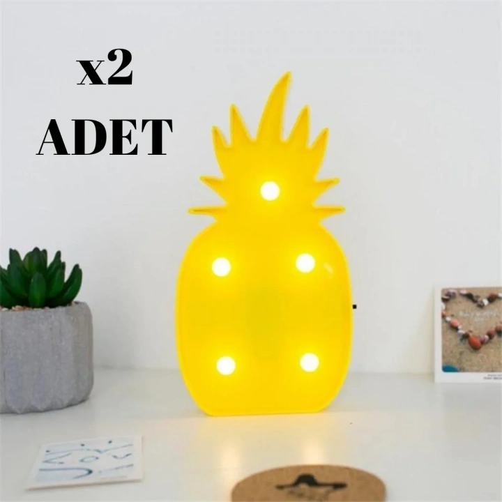 BiiShe® Ananas Şeklinde Ledli Dekoratif Eğlenceli Çocuk Gece Lambası