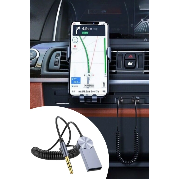 BiiShe® Araba için Bluetooth Aux Alıcısı Wireless Araç Kiti