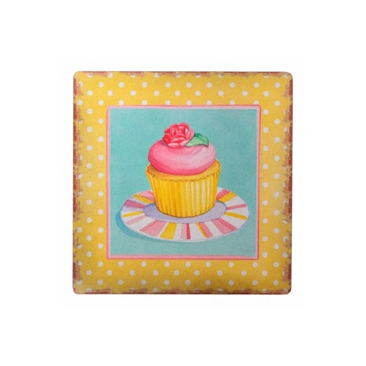 BiiShe® Decotown Duvar Panosu 40*40 Cup Cake Muffin Motifli Duvar Süsü