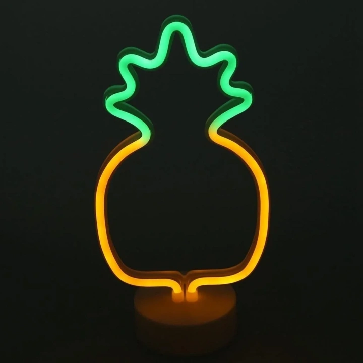 BiiShe® Dekoratif Ananaslı Neon Led Masa Ve Gece Lambası Hediyelik Lamba