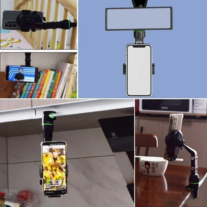 BiiShe® Dikiz Aynasına Takılabilen Eklemli Telefon Tutucu Aparat