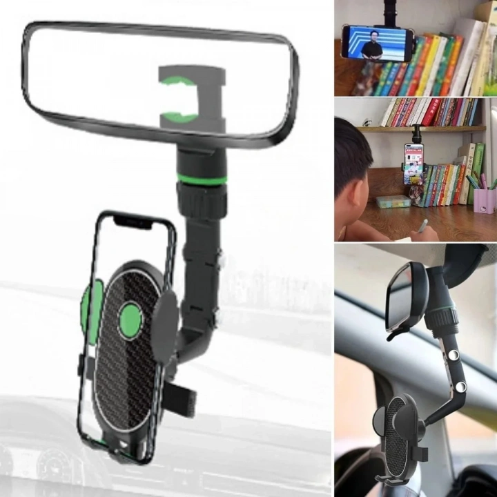BiiShe® Dikiz Aynasına Takılabilen Eklemli Telefon Tutucu Aparat