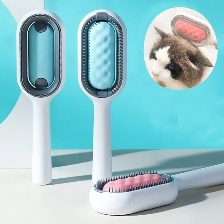 BiiShe® Evcil Hayvanlar İçin Çift Taraflı Pet Fırçası Nemli Tüy Tarama Tarağı