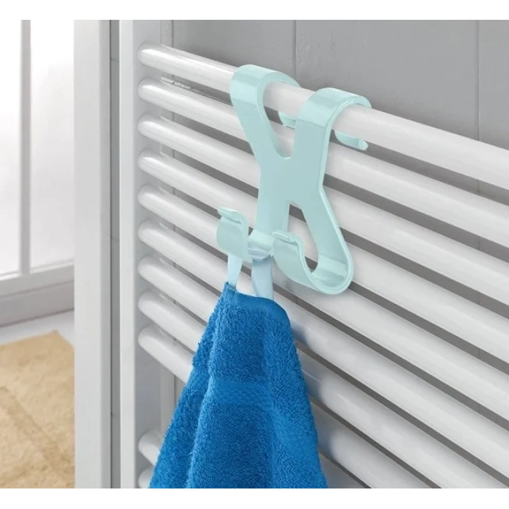 BiiShe® Hang it Pratik Kolay Taşımabilir Havlupan 2 Kancalı Banyo Askısı