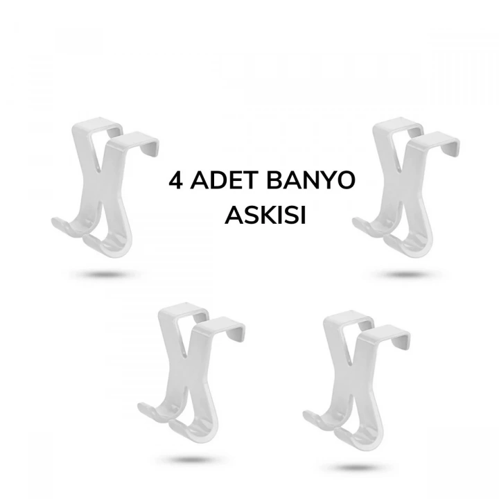 BiiShe® Hang it Pratik Kolay Taşımabilir Havlupan 2 Kancalı Banyo Askısı